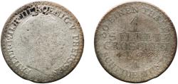 World Coins - Germany Kingdom of Prussia 1822 A 1 Silber Groschen - Friedrich Wilhelm III Billon (.222 silver) Berlin Mint 1.80g F  AKS 27 Olding FR 186, 200 KM 410 Neum 73 Schr 447-81