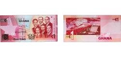 World Coins - Ghana Republic 2007 1 Cedi Paper UNC P 37