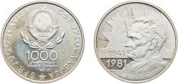 World Coins - 1000 Dinara (Uprising) 1981