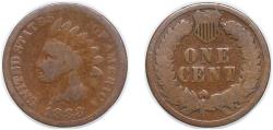 Us Coins - United States Federal republic 1883 1 Cent "Indian Head Cent" Bronze (.950 copper, .050 tin and zinc) (45591500) 3.11g VF KM 90a Schön 117a