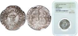 World Coins - Spain Kingdom of Castile and Leon Kingdom 1350 - 1369 Real - Pedro I (Seville) Silver (.931) Seville Mint 3.4g NGC UNC AB 380 Cy 1289
