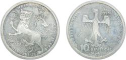 World Coins - Germany Federal Republic of Germany 1995 F 10 Deutsche Mark (800th Anniversary of the Death of Henry the Lion) Silver (.625) Staatliche Münze Baden-Württemberg Mint (6500000) 15.5