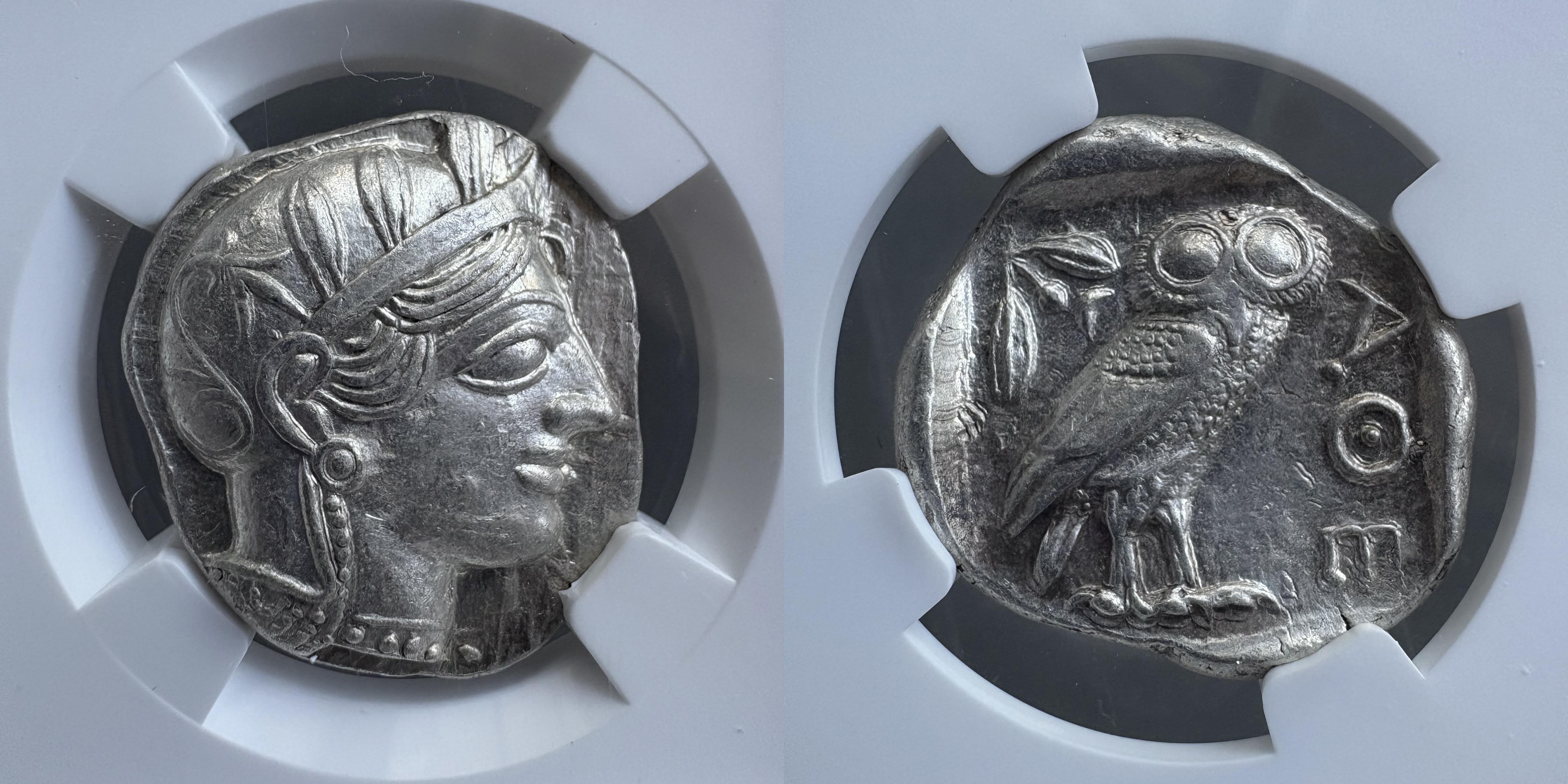 Attica, Athens - c.440-404 BC - AR Tetradrachm - NGC AU | Greek Coins