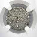 Ancient Coins - Roman Empire - Geta, AD 209-211 - AR Denarius - NGC AU