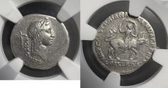 Ancient Coins - Trajan, AD 98-117 - AR Denarius - Restitution issue - NGC VF