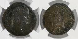Ancient Coins - Septimius Severus, AD 193-211 - AE Sestertius - NGC Choice Fine
