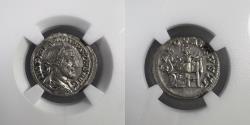 Ancient Coins - Roman Empire - Maximinus I, AD 235-238 - AR Denarius - NGC MS