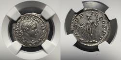 Ancient Coins - Roman Empire - Severus Alexander, AD 222-235 - AR Denarius - NGC Choice AU