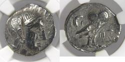 Ancient Coins - Mesopatamia - Mazakes, 331-322 BC - AR Tetradrachm - NGC Choice VF