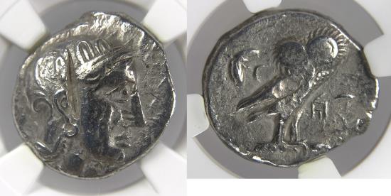 Ancient Coins - Mesopatamia - Mazakes, 331-322 BC - AR Tetradrachm - NGC Choice VF