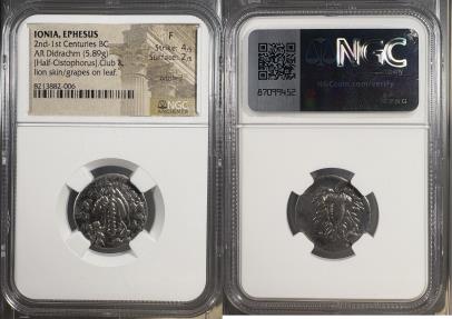 Ancient Coins - Ionia, Ephesos - c.166-160 BC - AR Didrachm - Rare