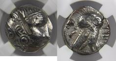 Ancient Coins - Mesopatamia - Mazakes, 331-322 BC - AR  Tetradrachm - NGC Choice VF