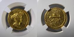 Ancient Coins - L. Cestius and C. Norbanus, January-April 43 BC - AV Aureus - NGC AU