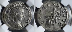 Ancient Coins - Roman Empire - Gordian III, AD 238-244 - AR Antoninianus - NGC MS