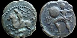 Ancient Coins - Thessaly, Pelinna - c.425-350 BC - AE Chalkous