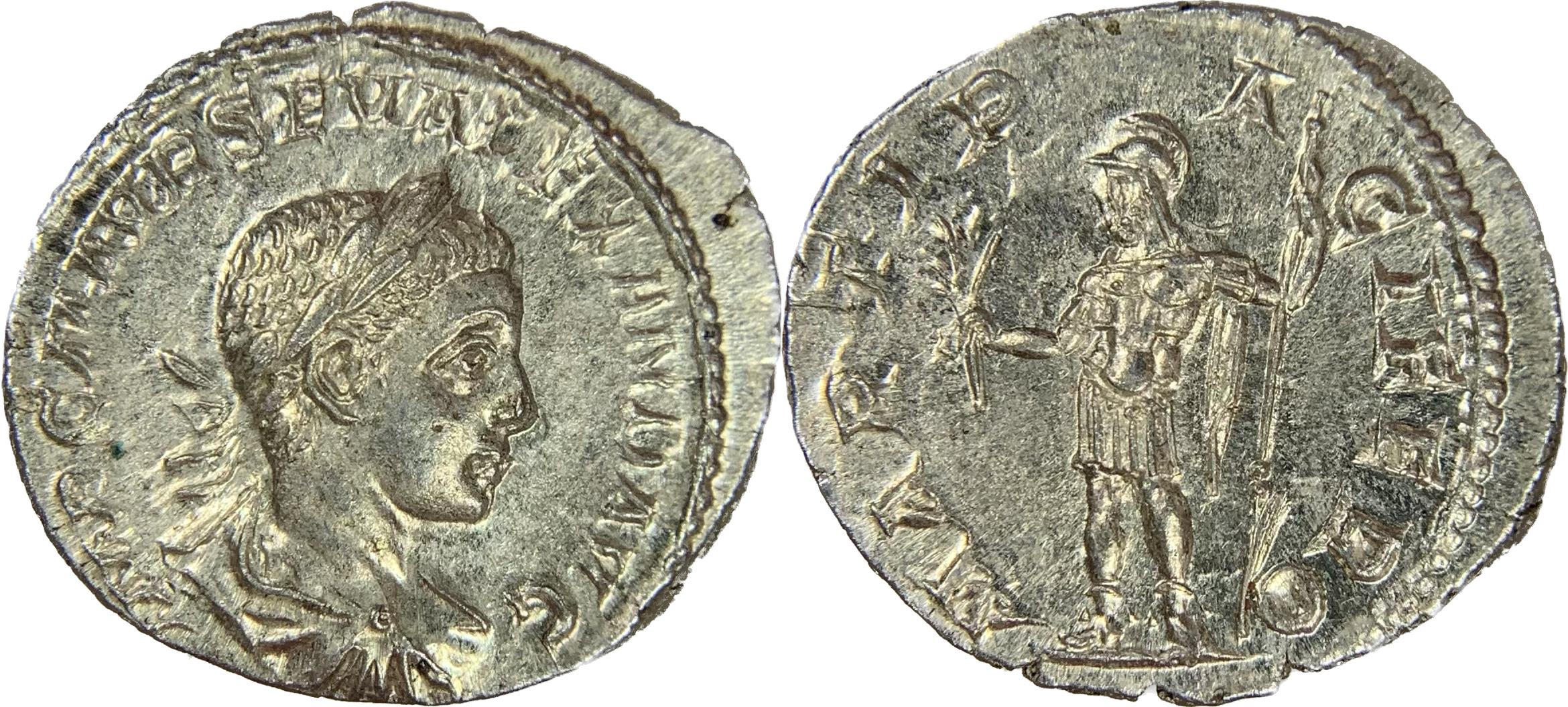 ローマ帝国セウェルス・アレクサンデルAD 222–235の デナリウス銀貨 古代ローマ帝国 AD 222-235 アレクサンデル セウェルス デナリウス銀貨