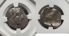 Ancient Coins - Attica, Athens - c.440-404 BC - AR Tetradrachm - NGC Choice AU