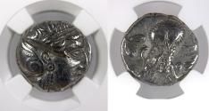 Ancient Coins - Mesopatamia - Mazakes, 331-322 BC - AR Tetradrachm - NGC XF