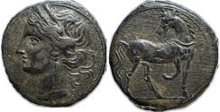 Ancient Coins - Carthage - Second Punic War, c.203-201 BC - BI Tridrachm