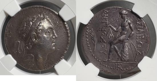 Ancient Coins - Seleukid Kingdom - Antiochos IV Epiphanes, 175-164 BC - AR Tetradrachm