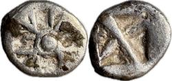 Ancient Coins - Attica, Athens - c.515-510 BC - AR Obol - Wappenmunzen type