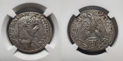 Ancient Coins - Phoenicia, Sidon - Caracalla, AD 198-217 - BI Tetradrachm - Unpublished Type