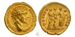 Ancient Coins - Marcus Aurelius 145-146 AD Gold Aureus – Rare