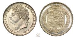 World Coins - George IV 1825 Silver Sixpence