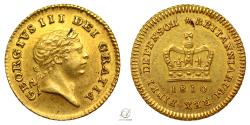 World Coins - George III 1810 Gold Third-Guinea