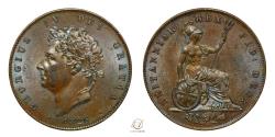 World Coins - George IV 1826 Copper Halfpenny – AUNC