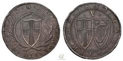World Coins - Commonwealth 1652/1 Silver Crown – AU55 – Extremely rare