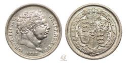 World Coins - George III 1817 Silver Shilling – Extremely rare variant