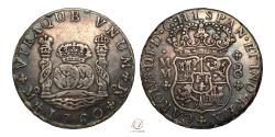 World Coins - Mexico – Charles III 1760 Silver Pillar Dollar of 8 Reales