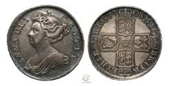 World Coins - Anne 1708 Silver Halfcrown