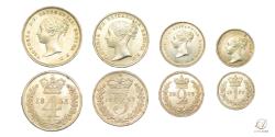 World Coins - Victoria 1863 Silver Maundy Set