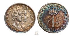 World Coins - William & Mary 1689 Silver Fourpence
