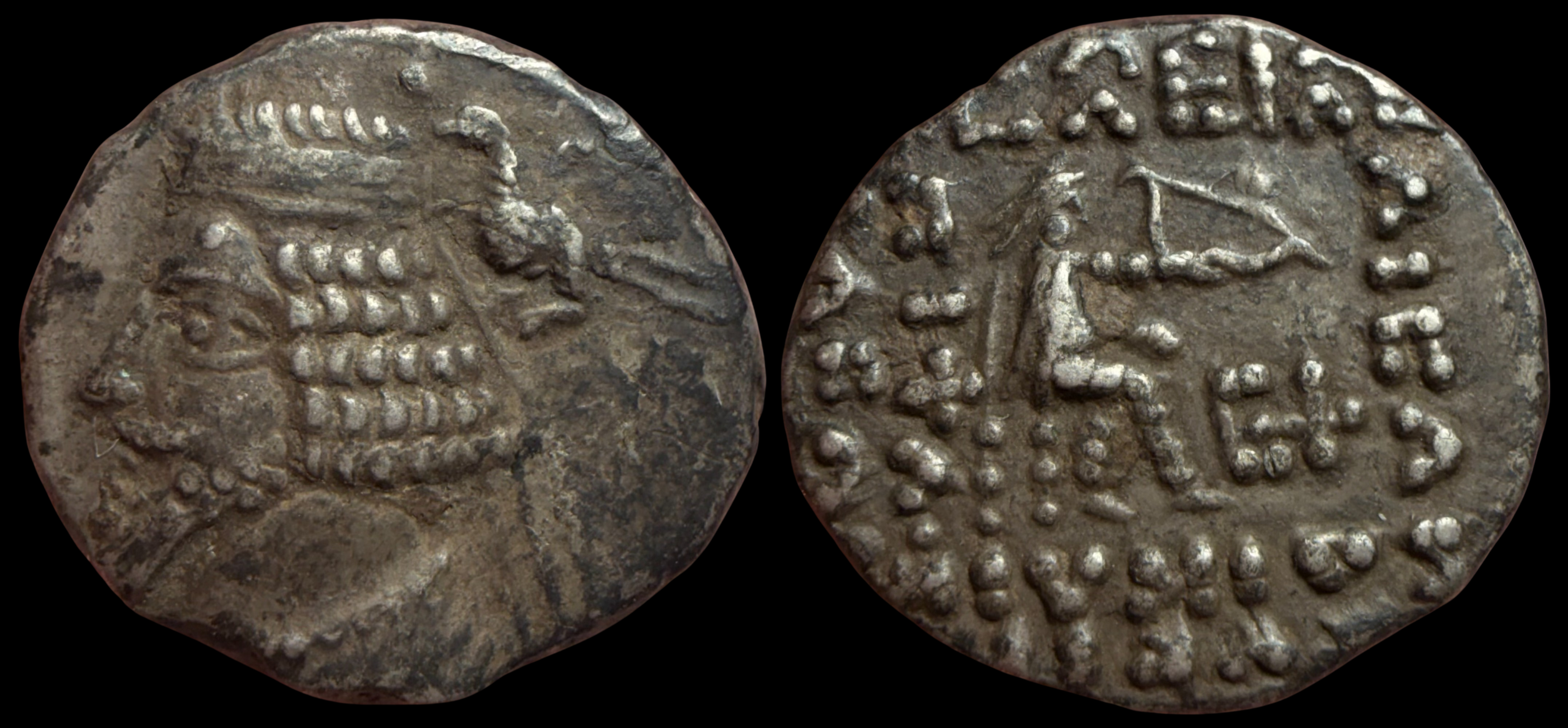 Parthia. Phraates IV. AR Drachm, ca. 38-2 BC.