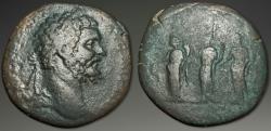Ancient Coins - Septimius Severus. AE Sestertius, ca. 194 AD.