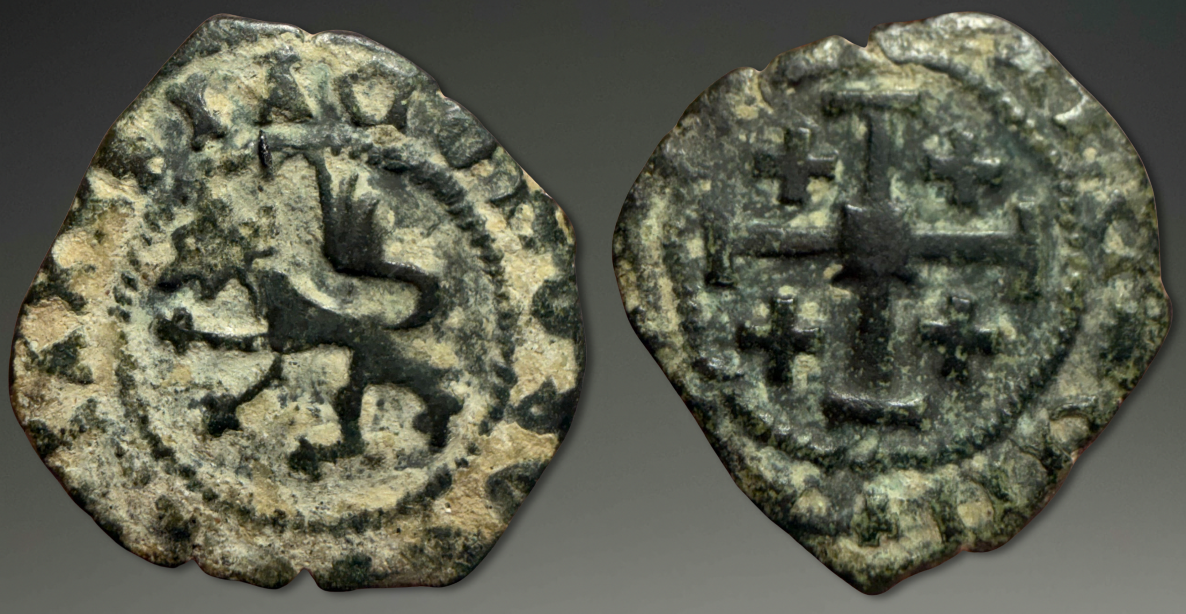 Crusaders. Lusignan Kingdom of Cyprus. James II. Æ Sixain, ca. 1460–1473.