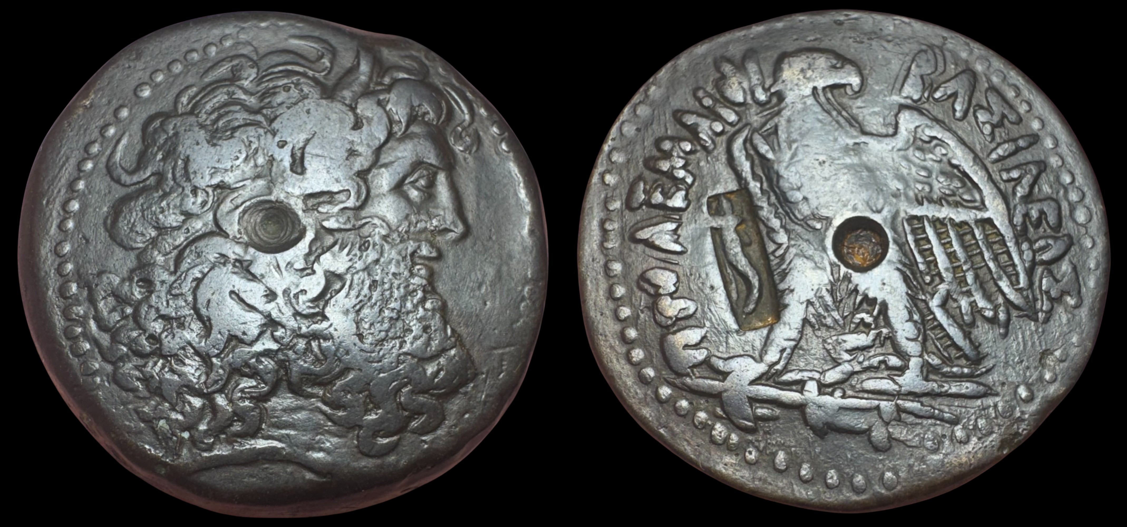 Ptolemaic Kings. Ptolemy IV Philop. AE Tetrobol, ca. 219-204 BC.