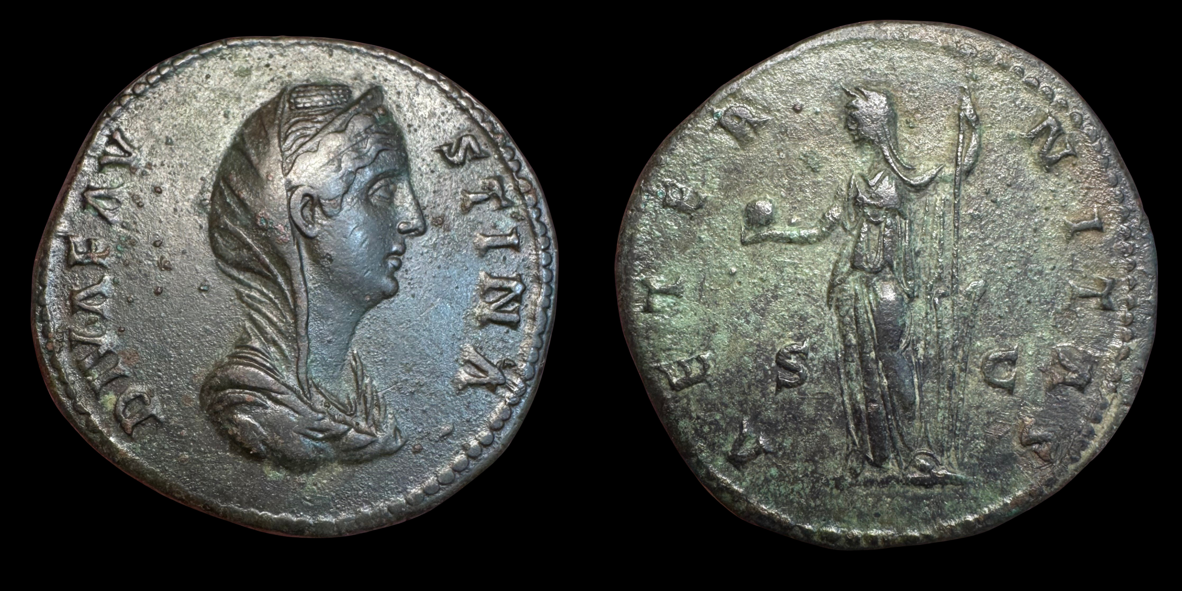 Diva Faustina Senior. AE Sestertius.