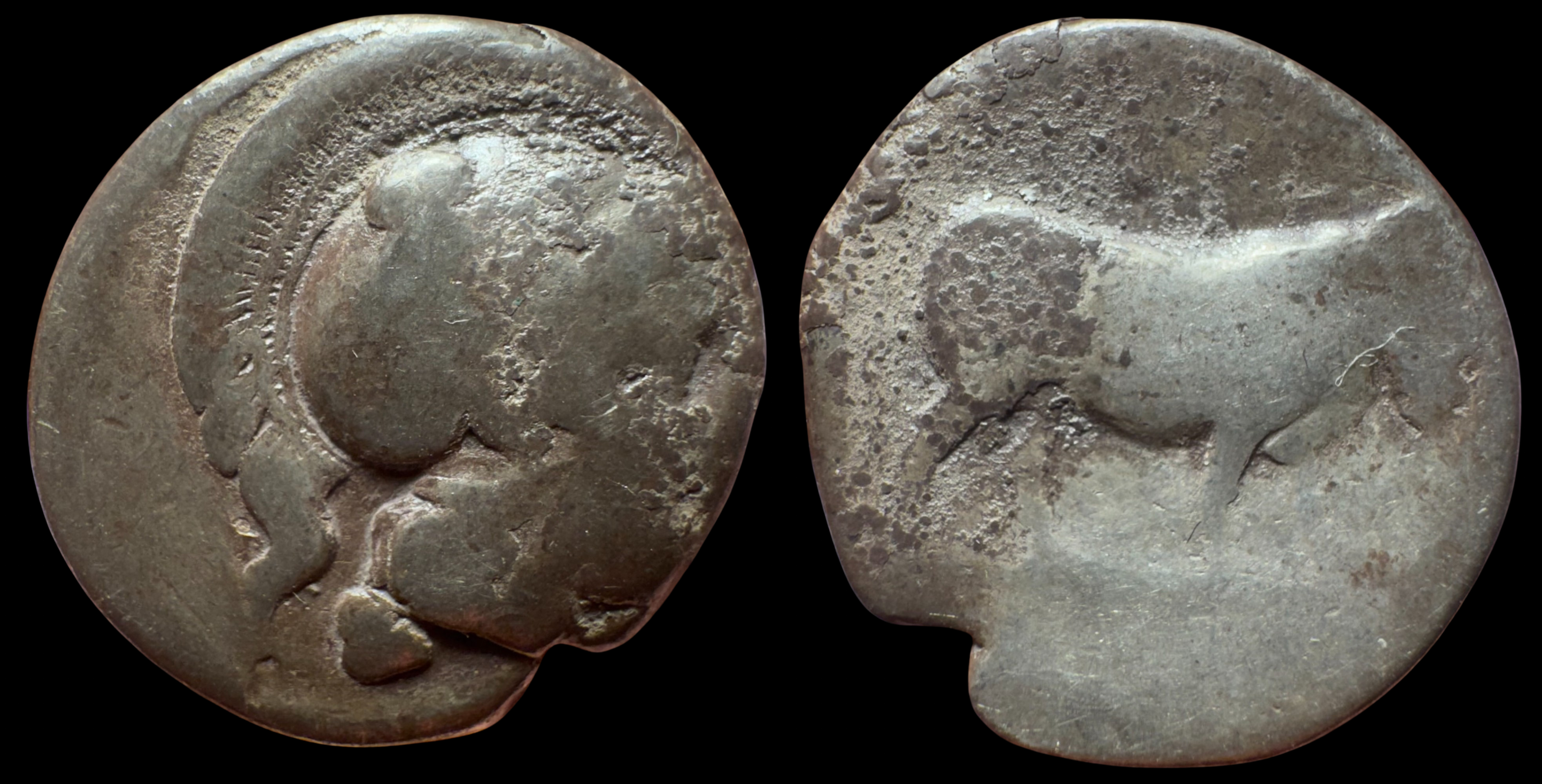 Campania, Hyrianoi. AR Didrachm (Nomos), ca. 405-385 BC.