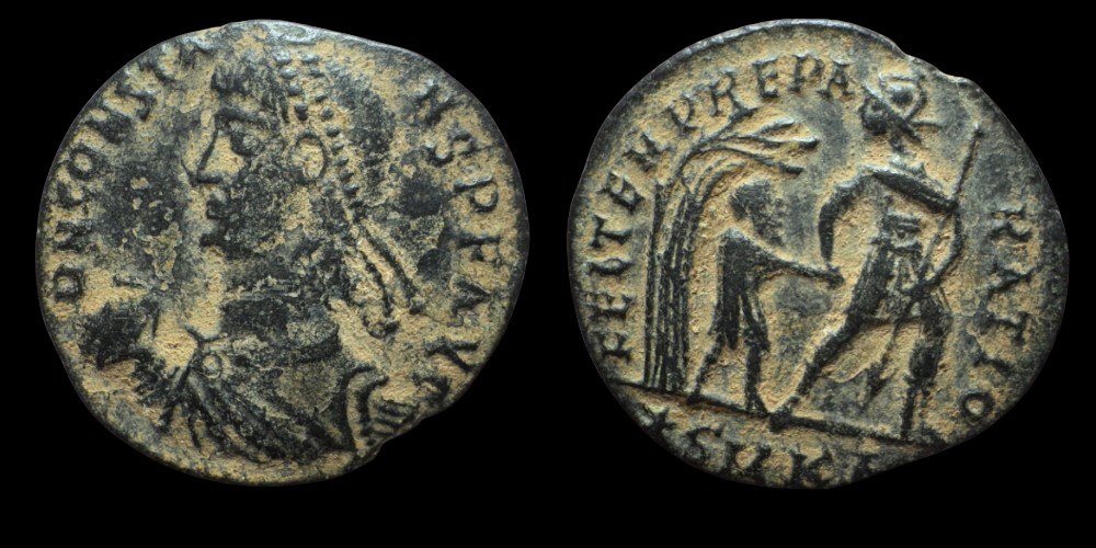 Constantius II. AE 2, ca 348-350 AD.