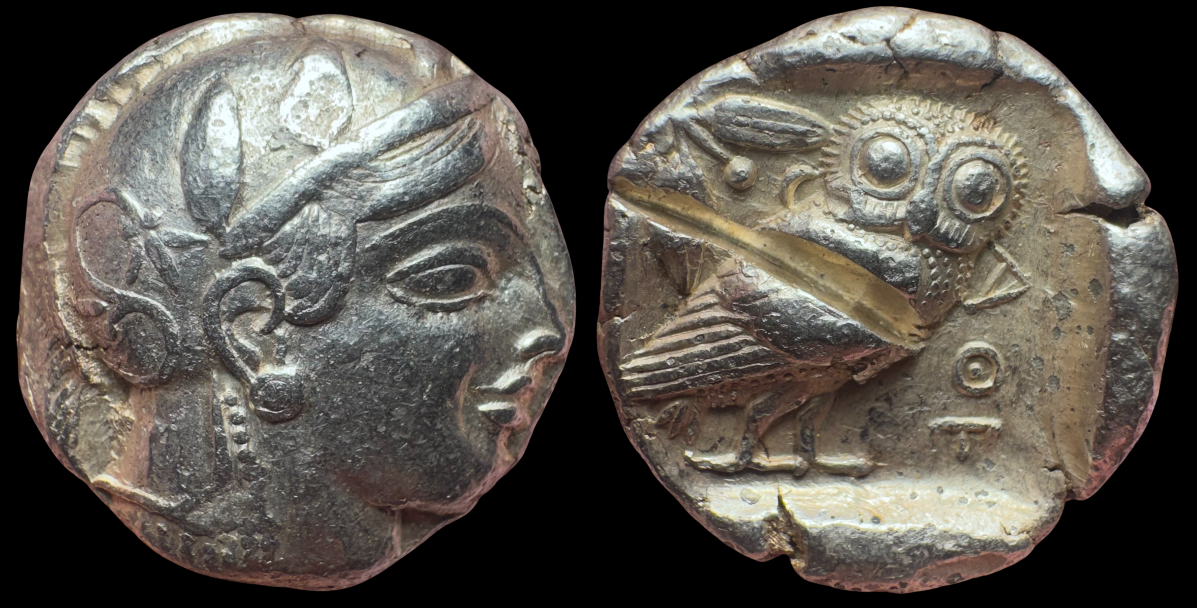 Transitional Type* Attica, Athens. AR Tetradrachm, ca. 454-404 BC.