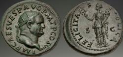 Ancient Coins - Vespasian. AE Dupondius, ca. 76 AD.