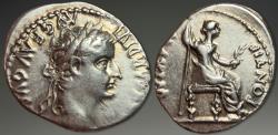 Ancient Coins - Tiberius. ‘Tribute Penny’. AR Denarius, ca. 14-37 AD.