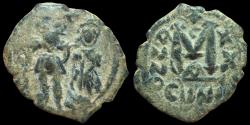 Ancient Coins - Byzantine Empire. Heraclius & Heraclius Constantine. AE Follis, ca 632/33 AD.