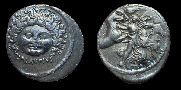 Roman Republic. L. Plautius Plancus. AR Denarius. ca. 47 BC.