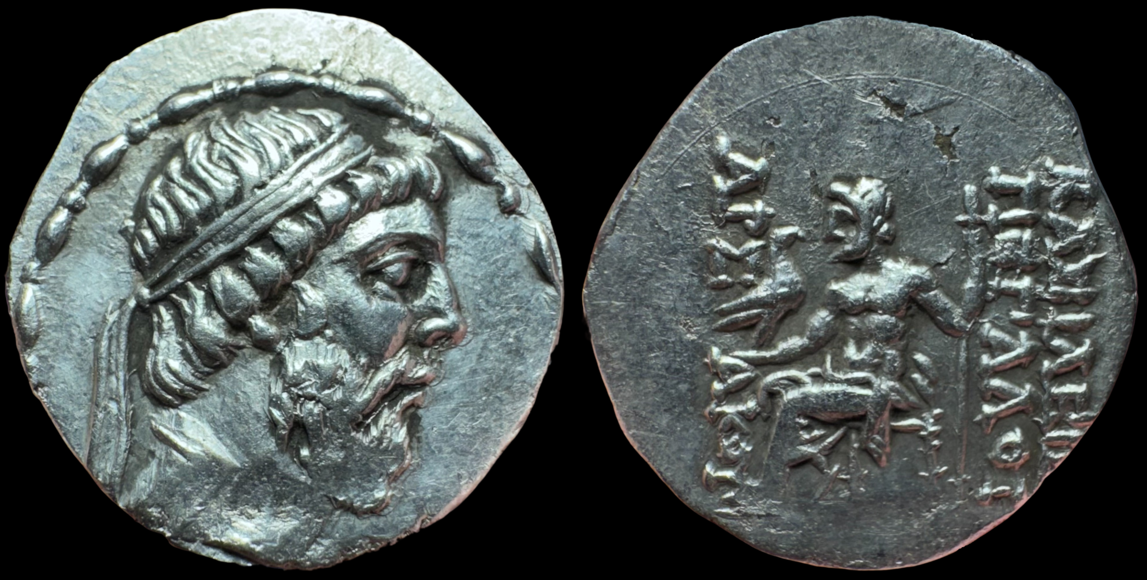 Parthia. Mithradates I. AR Drachm, ca. 139/8 BC.