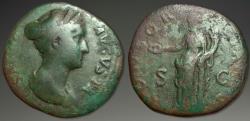 Ancient Coins - Trajan. Sabina. AE Dupondius, ca. 136-138 AD.